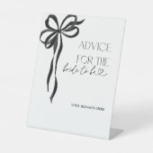 アドバイスへ新婦ブラックボウブライダルシャワーゲーム 台座サイン (正面)