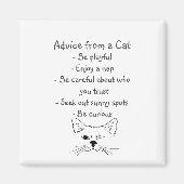 アドバイスを愛猫おもしろいのユーモア マグネット (正面)