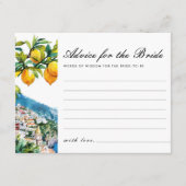 アドバイスアマルフィレモンブライダルシャワー エンクロージャーカード (正面)