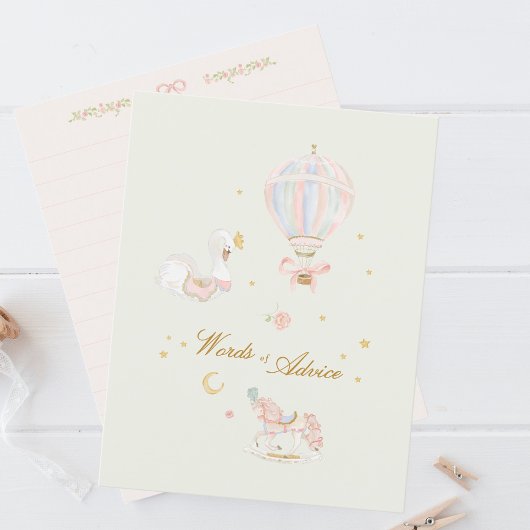 アドバイスエレガントの赤ちゃんシャワーのおとぎ話 エンクロージャーカード