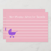 アドバイスカスタムガールベビーシャワー新しいママカード 招待状 (正面/裏面)