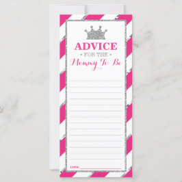 アドバイスカードお母さんへベビーシャワーシルバーフェイク用