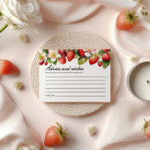 アドバイスカードとウィッシュズカード | イチゴの赤ちゃんシャワー エンクロージャーカード