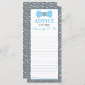 アドバイスカードのママとbe,小さな男の赤ちゃんシャワー (正面/裏面)