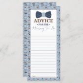 アドバイスカードのママとbe，小さな男の赤ちゃんシャワー (正面/裏面)