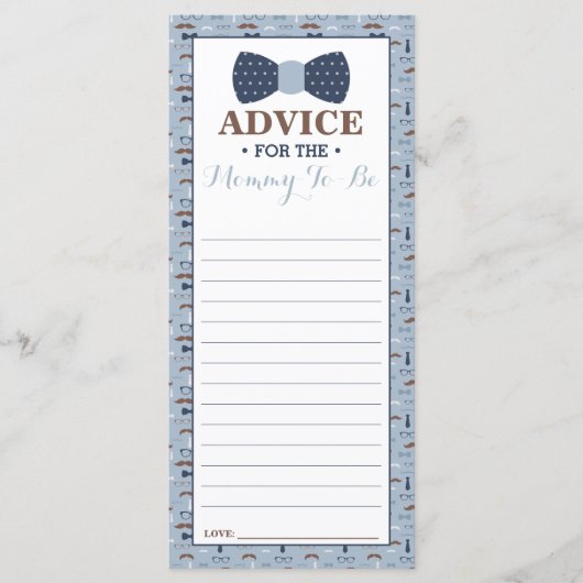 アドバイスカードのママとbe，小さな男の赤ちゃんシャワー (正面)