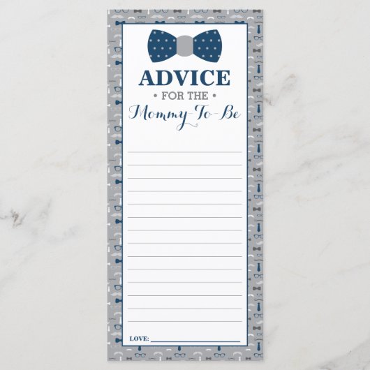 アドバイスカードのママとbe,小さな男の赤ちゃんシャワー (正面)