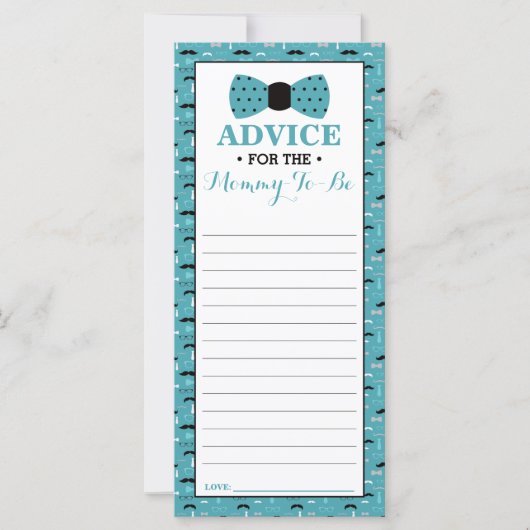 アドバイスカードのママとbe，小さな男の赤ちゃんシャワー (正面)