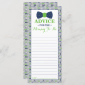 アドバイスカードのママとbe，小さな男の赤ちゃんシャワー (正面/裏面)