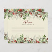 アドバイスカードウィンター |植物学用ゲームカード サンキューカード (正面/裏面)