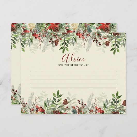 アドバイスカードウィンター |植物学用ゲームカード サンキューカード (正面/裏面)