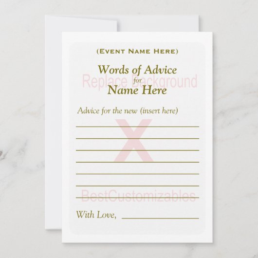 アドバイスカードテンプレート|パーティーゲーム 招待状 (正面)