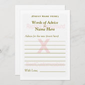 アドバイスカードテンプレート|パーティーゲーム 招待状 (正面/裏面)