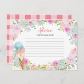 アドバイスカードパステルバニラアイスクリームフローラ エンクロージャーカード (正面/裏面)