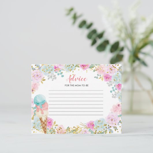 アドバイスカードパステルバニラアイスクリームフローラ エンクロージャーカード (スタンド正面)