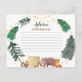 アドバイスカードパーリーウェイトウッドランドベビーシャワー  エンクロージャーカード (正面)