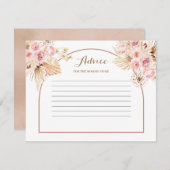 アドバイスカードピンクフローラボホパンパスグラス エンクロージャーカード (正面/裏面)