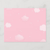 アドバイスカードピンクフローラ象ガールベビーシャワー (裏面)