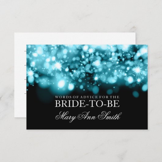 アドバイスカードブライダルシャワータきらめくーク 招待状 (正面/裏面)