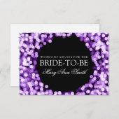 アドバイスカードブライダルシャワーパープルスパークリライト アドバイスカード (正面/裏面)