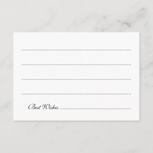 アドバイスカードブライダルシャワーフェイク金箔グリッター アドバイスカード (裏面)