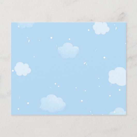 アドバイスカードブルーエレファントボーイ赤ちゃんシャワー (裏面)