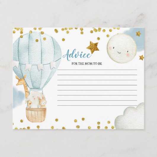 アドバイスカードブルーホットエアバルーンジャングル エンクロージャーカード (正面)