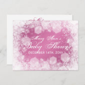 アドバイスカードベビーシャワーナイトスパークルピンク アドバイスカード (正面/裏面)