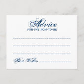 アドバイスカードベビーシャワーナイトスパークルブルー アドバイスカード (裏面)