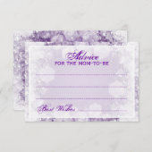 アドバイスカードベビーシャワーナイトパープル アドバイスカード (正面/裏面)
