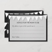 アドバイスカードベビーシャワーラブバンティンブラック アドバイスカード (正面/裏面)