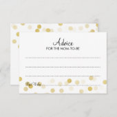 アドバイスカードベビーシャワー金箔グリッターライト アドバイスカード (正面/裏面)