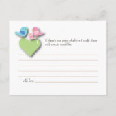 アドバイスカードベビー鳥の赤ちゃんシャワー語 アドバイスカード (裏面)