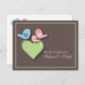 アドバイスカードベビー鳥の赤ちゃんシャワー語 アドバイスカード (正面/裏面)