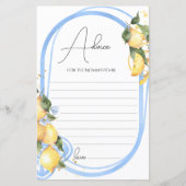 アドバイスカードママはレモン赤ちゃんシャワーになる (正面)