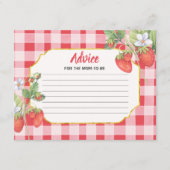 アドバイスカード水彩ベリースイートストロベリー エンクロージャーカード (正面)