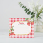 アドバイスカード水彩ベリースイートストロベリー エンクロージャーカード (スタンド正面)