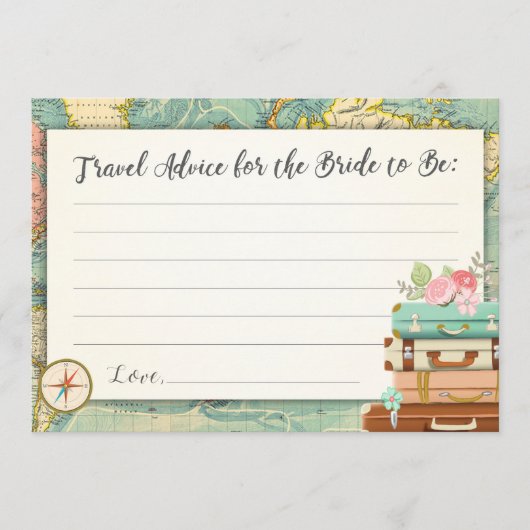 アドバイスカード花嫁ブライダルシャワー恋しく思ミセスへのゲーム アドバイスカード (正面)