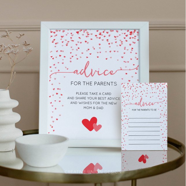 アドバイスカード赤ちゃんシャワー活動 (little sweetheart baby shower)