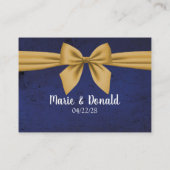 アドバイスカード |ダークブルー(金ゴールドボウ付) プレイスカード (裏面)