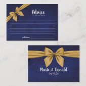 アドバイスカード |ダークブルー(金ゴールドボウ付) プレイスカード (正面/裏面)