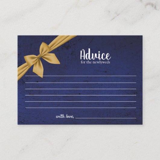 アドバイスカード |ダークブルー(金ゴールドボウ付) プレイスカード (正面)