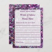 アドバイスカード |パープル紙吹雪グリッター (正面/裏面)