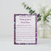 アドバイスカード |パープル紙吹雪グリッター (スタンド正面)