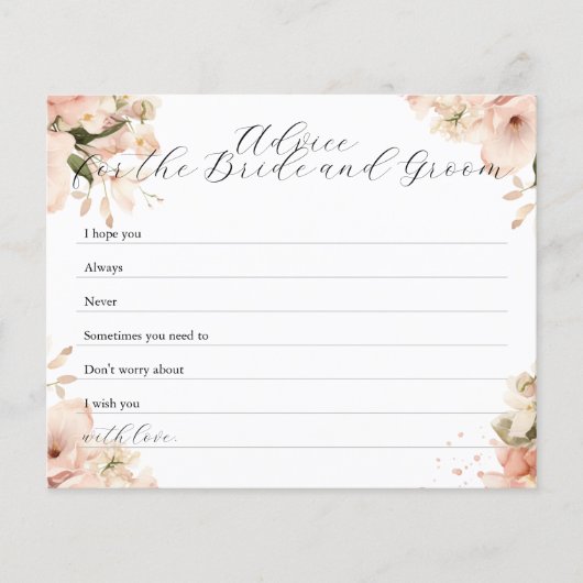 アドバイスカード | ブランチ&バブリーブライダルシャワー チラシ (正面)