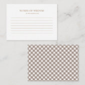 アドバイスカード – 秋素朴秋ベビーシャワー (正面/裏面)