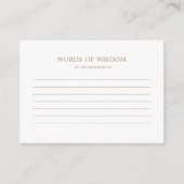 アドバイスカード – 秋素朴秋ベビーシャワー (正面)