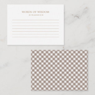 アドバイスカード – 秋素朴秋ベビーシャワー