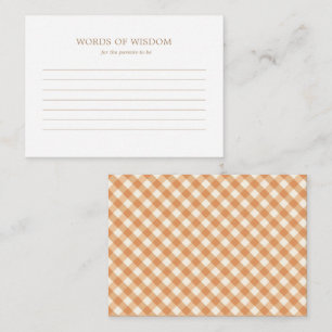 アドバイスカード – 秋素朴秋ベビーシャワー