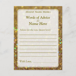 アドバイスカード |金ゴールドグラムグリッター